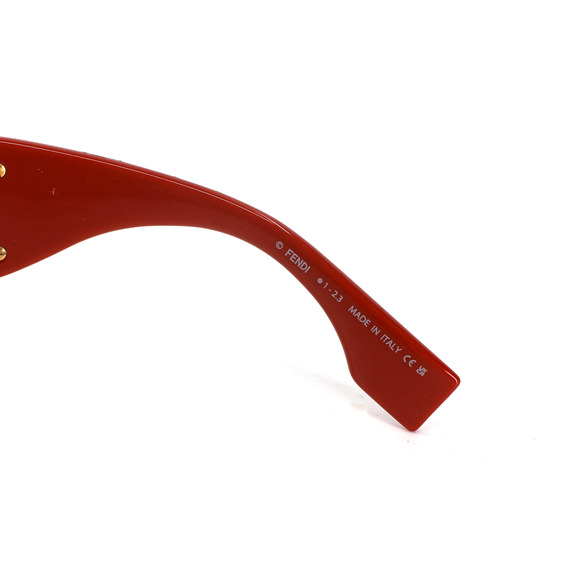 Fendi 54mm O'Lock Cat Eye Sunglasses NEW Brick Red Brown FF Logo with Case - Picture 5 of 7